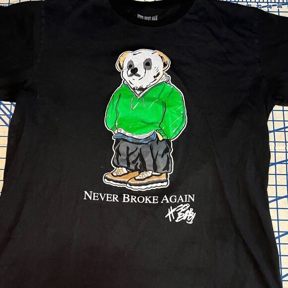 NBA Youngboy T-Shirt Size XXXL Black Polo Bear Graphic Short Sleeve 38 Baby - Picture 4 of 8